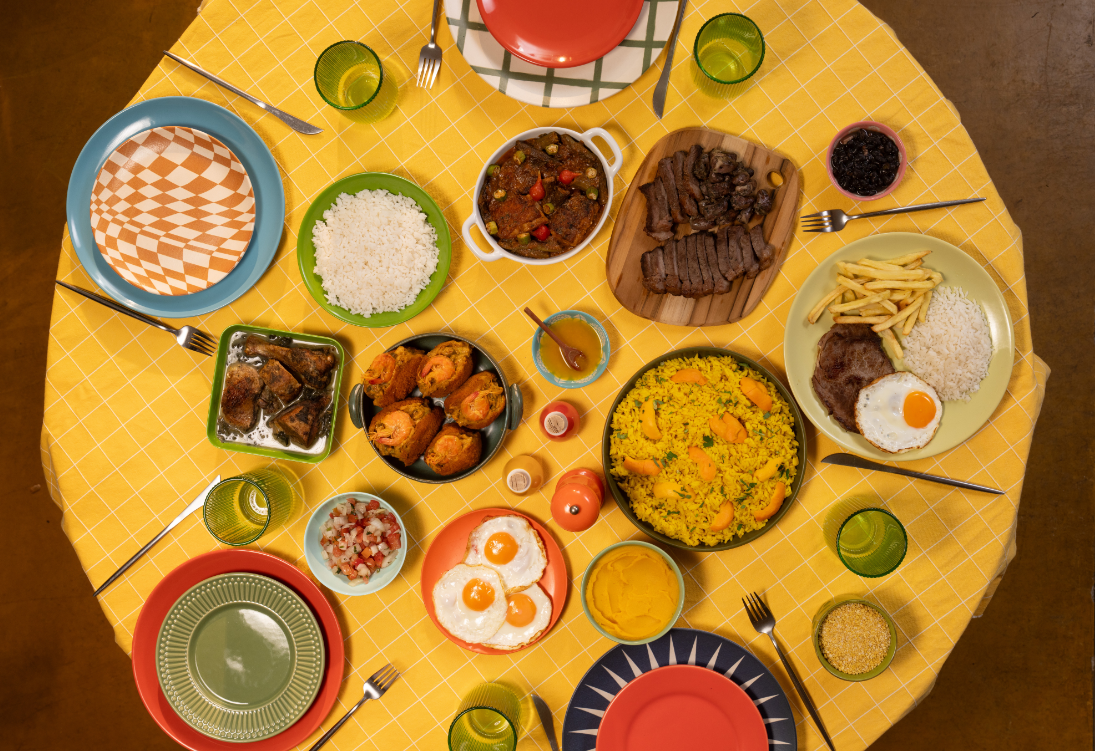 mesa de almoço